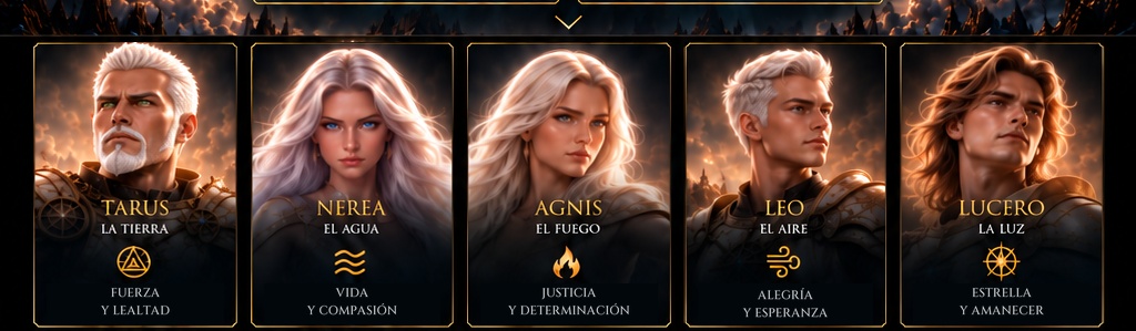 Tarus, Nerea, Agnis, Leo, Lucero